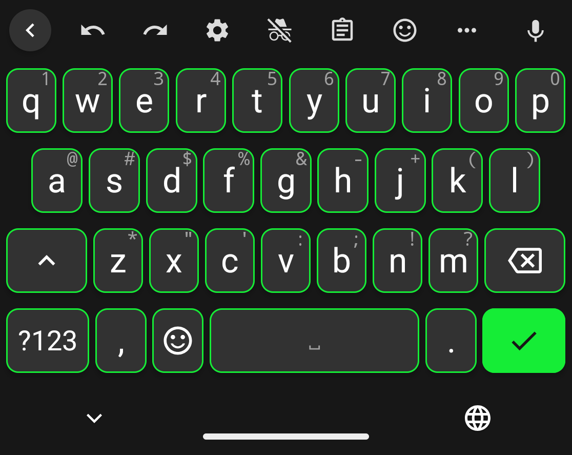 screenshot of the Gibson variant's ABC mode